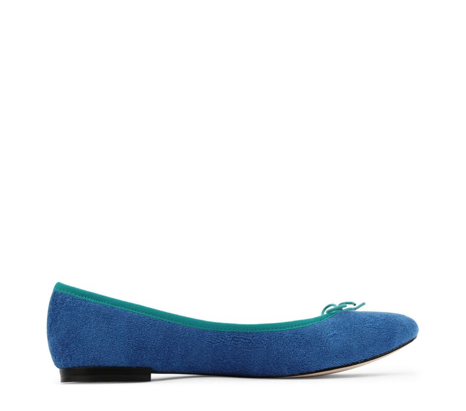 Shop Cendrillon Ballerinas - Terry Birdy Blue